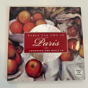 Table For Two In Paris gift cookbook and french  music cd